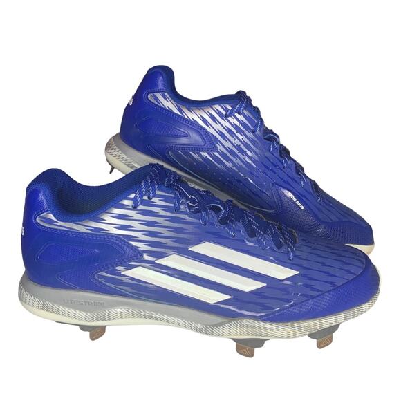 Adidas PowerAlley 3 Low Men\'s Cleats Size 11 Blue White Gray Lace Up main image 7